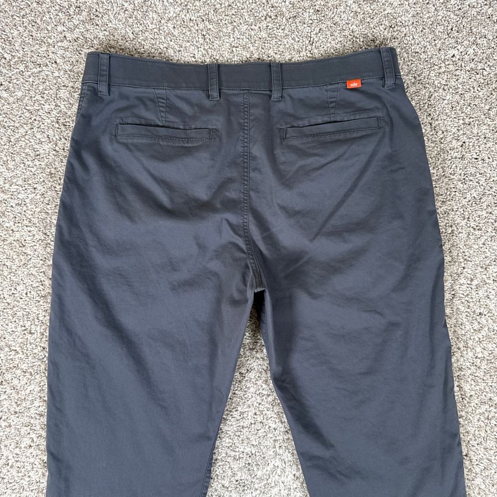 Nike Pants Mens 36x30 Dark Gray Dri FIT Chino‎ Stretch Golf Performance Trousers - Picture 13 of 15